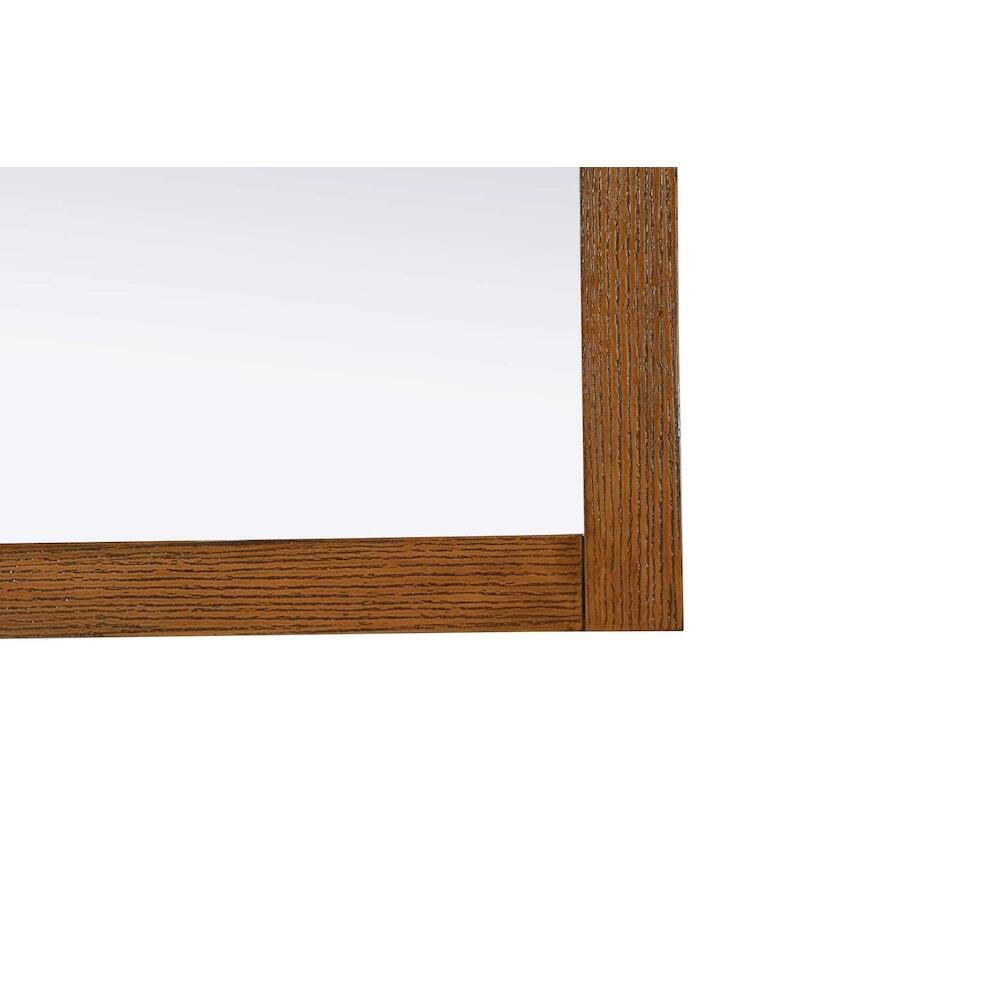 Back. Elegant Kitchen and Bath - Noah Wooden Square Mirror 36 x 36 in Brandy Walnut - Brandy Walnut.