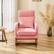 Alt View 4. U-HOMY - U-HOMY Rocking Chair Comfort Set: Solid Wood with Pillow, Blanket | Plush Teddy Fleece Accent Chair for Living Room - Pink.