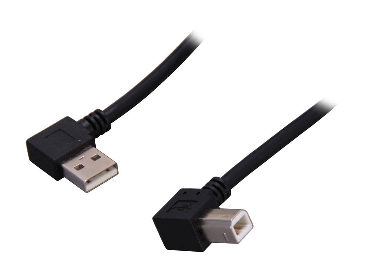 StarTech.com - USB2HAB2RA3 3ft Right Angle USB 2.0 A to B Cable - Black