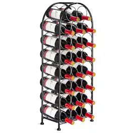 Sorbus - Chateau Style Wine Bottle Rack for Home and Cellar - Black