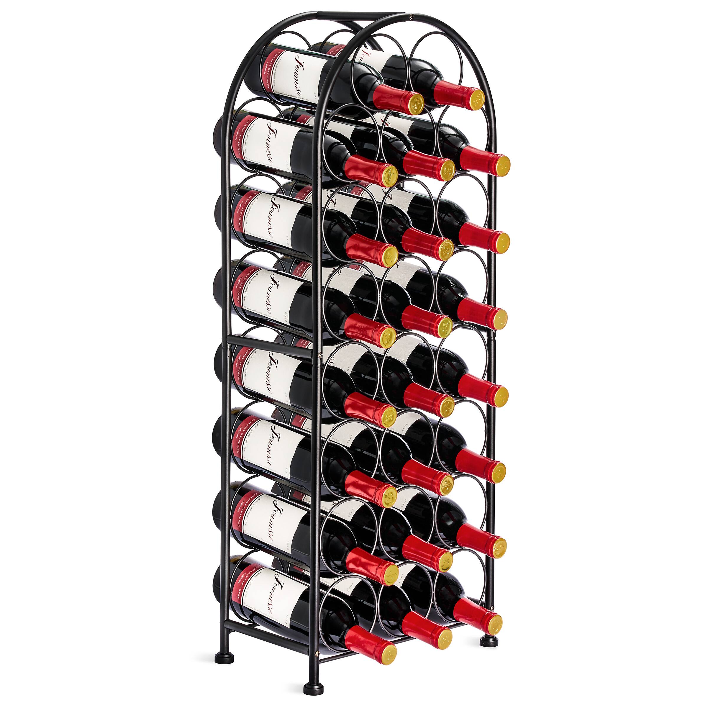 Sorbus - Chateau Style Wine Bottle Rack for Home and Cellar - Black