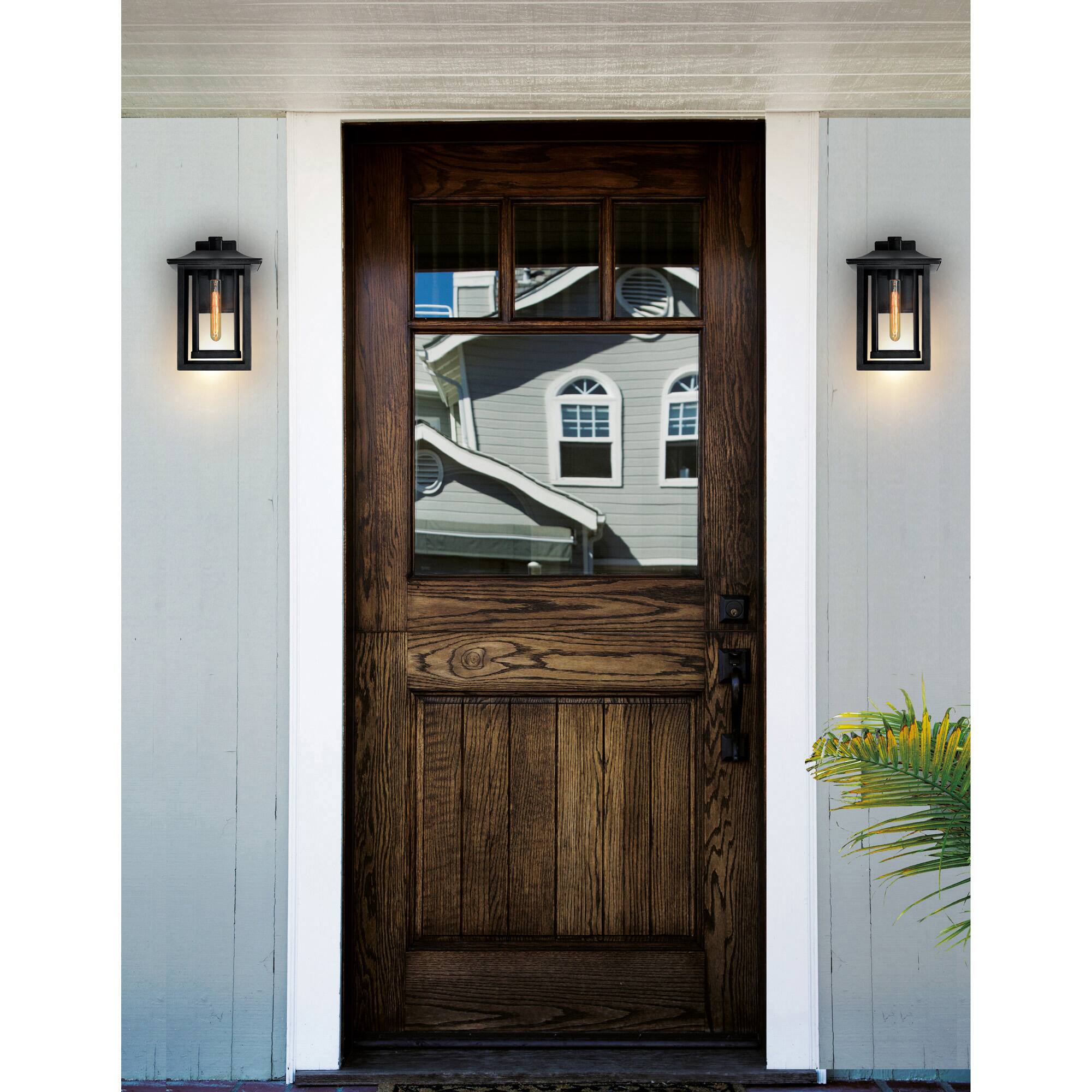 Alt View 3. CWI Lighting - Winfield 1 Light Black Outdoor Wall Light - Black.