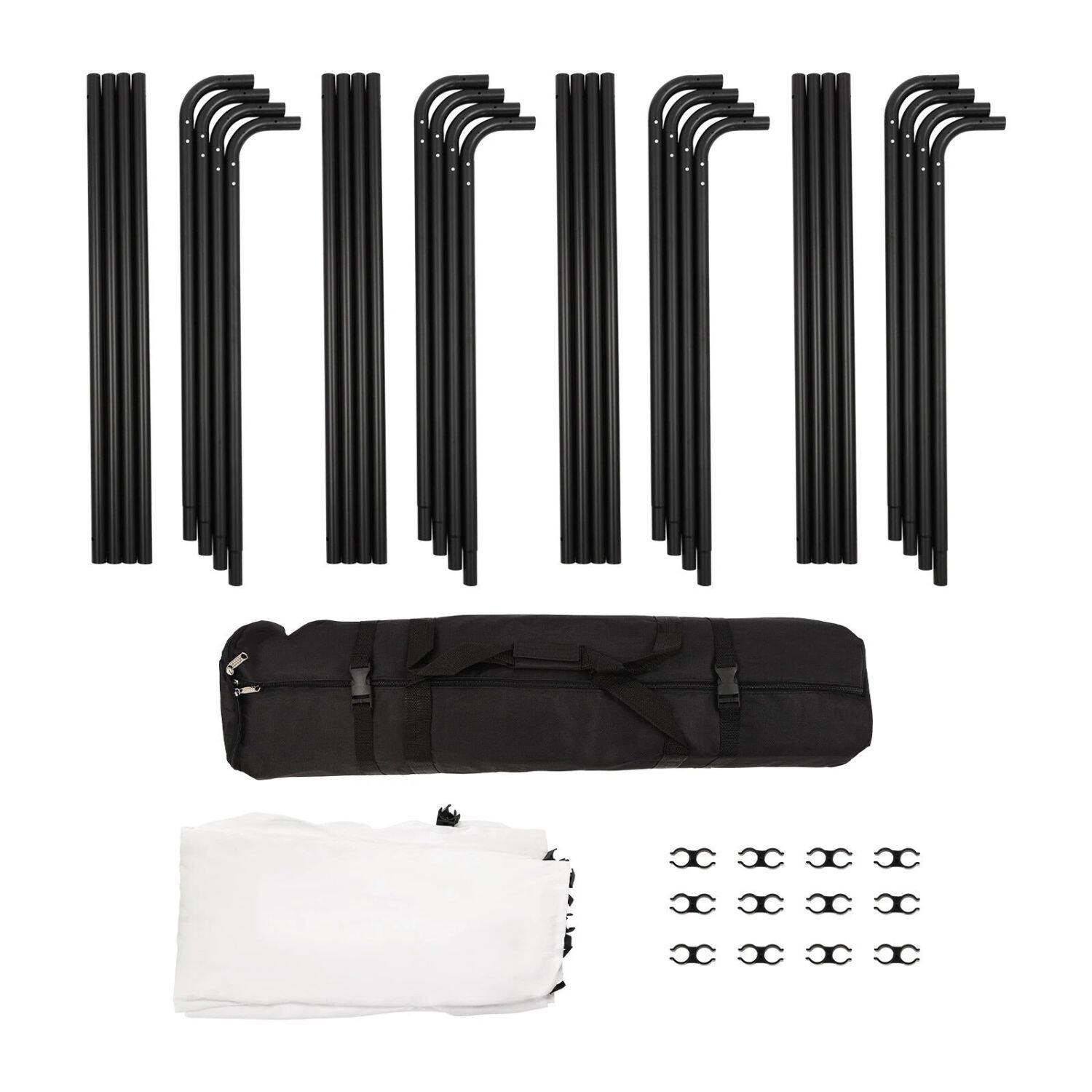 Left. Stock Preferred - Photography Backdrop Stand Kit with White Cloth.