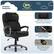 Left. Serta - Garret Bonded Leather Executive Office Chair with Premium Cushioning - Black.