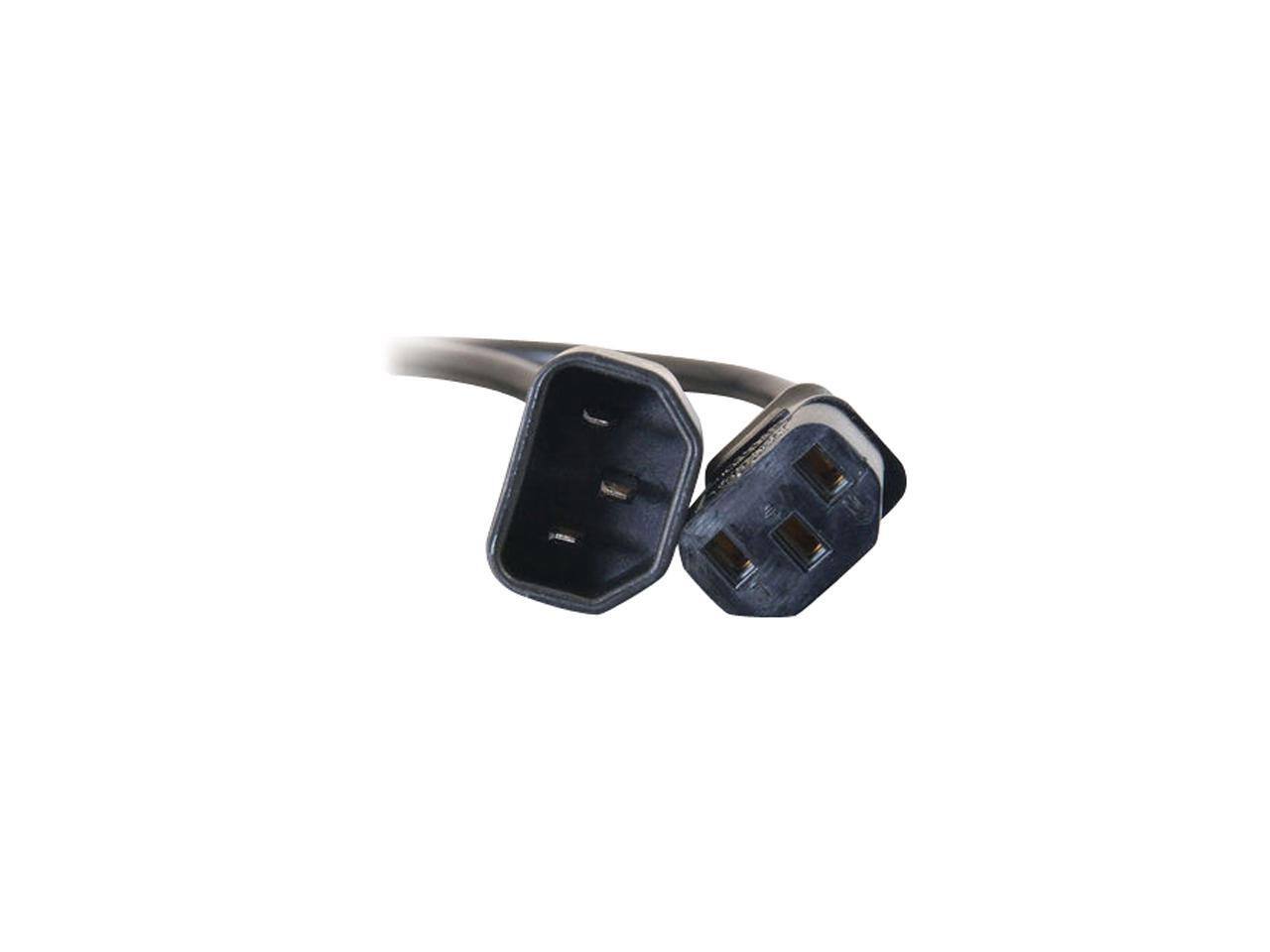 Alt View 2. Cables to Go - C2G 29933 16 AWG 250V Power Cord - IEC320C14 to C13, TAA, Black (5 Ft).