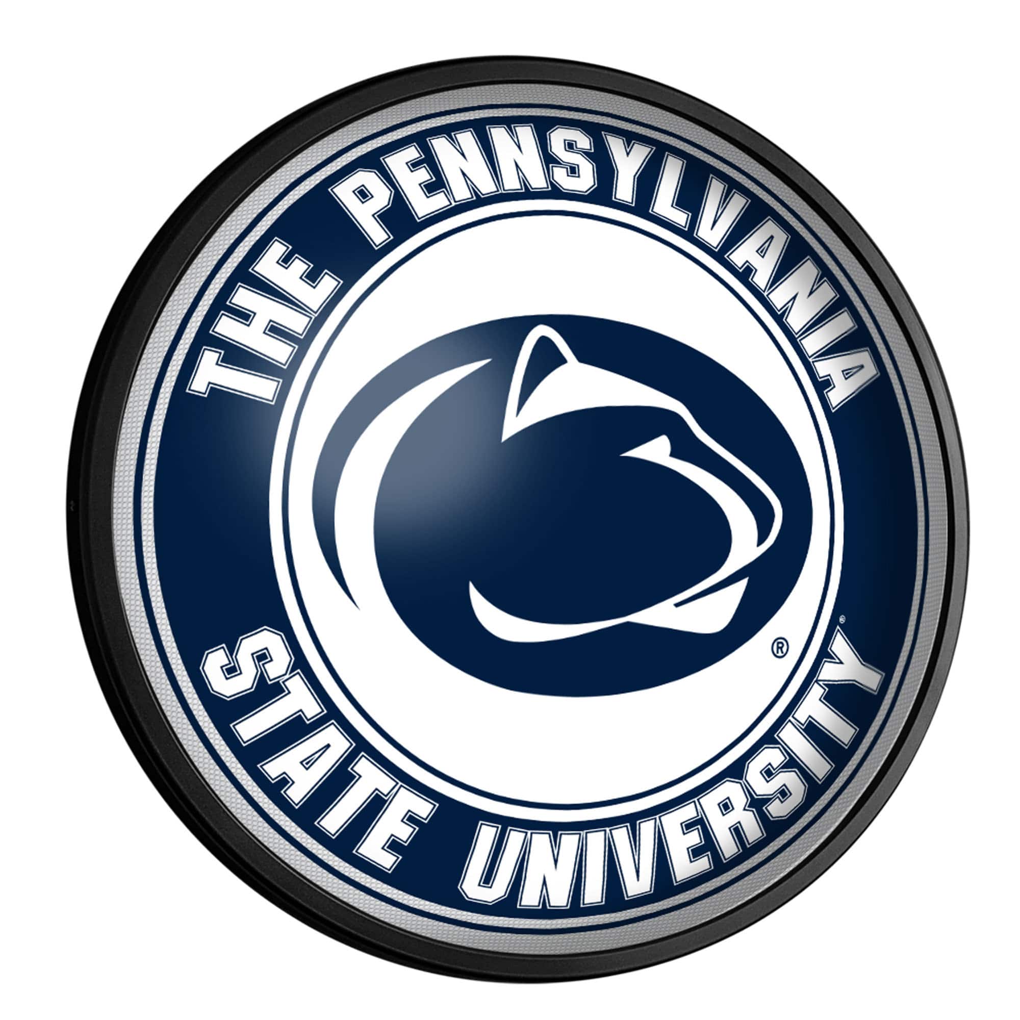 The Fan-Brand - Penn State Nittany Lions 18'' Round Slimline Illuminated Wall Sign - Multicolor