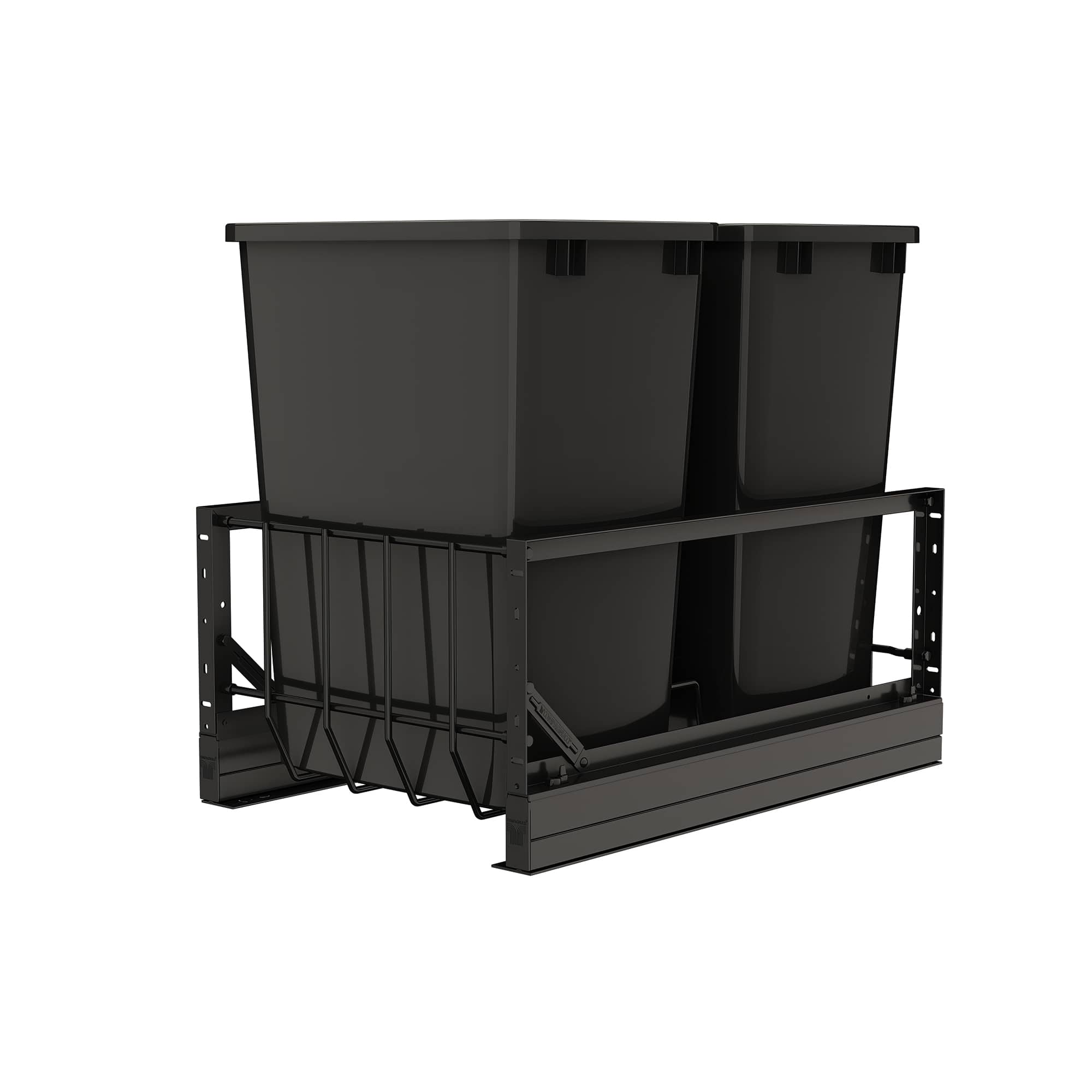 Rev-A-Shelf - Double Pullout 35 qt. Kitchen Trash Can w/ Soft-Close, 5349-18DM-218 - Black price history on PriceWatchPro