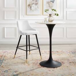 Adorn Performance Velvet Bar Stool by Modway - White