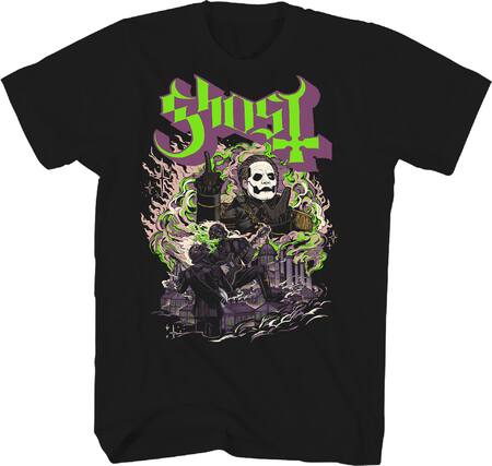 Front. PopMarket - Ghost - Ghost - Fog T-Shirt - Small Black TS0100GHOA1 - APPAREL - Multicolor.