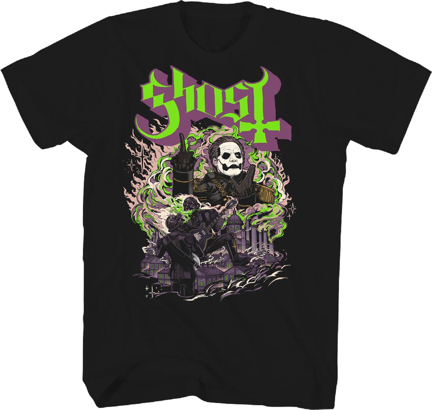 Front. PopMarket - Ghost - Ghost - Fog T-Shirt - XL Black TS0100GHOA4   - APPAREL - Multicolor.