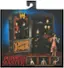 Puppet Master: The Ultimate Collection is a box set containing a variety of puppets, including a demon, a clown, a witch, and a vampire. The set also includes a case with interchangeable heads, arms, and legs, allowing for customization of the puppets. The box set is designed to look like a trunk, adding to the overall aesthetic of the collection. The collection is a must-have for fans of the Puppet Master franchise and those who enjoy collecting horror memorabilia.