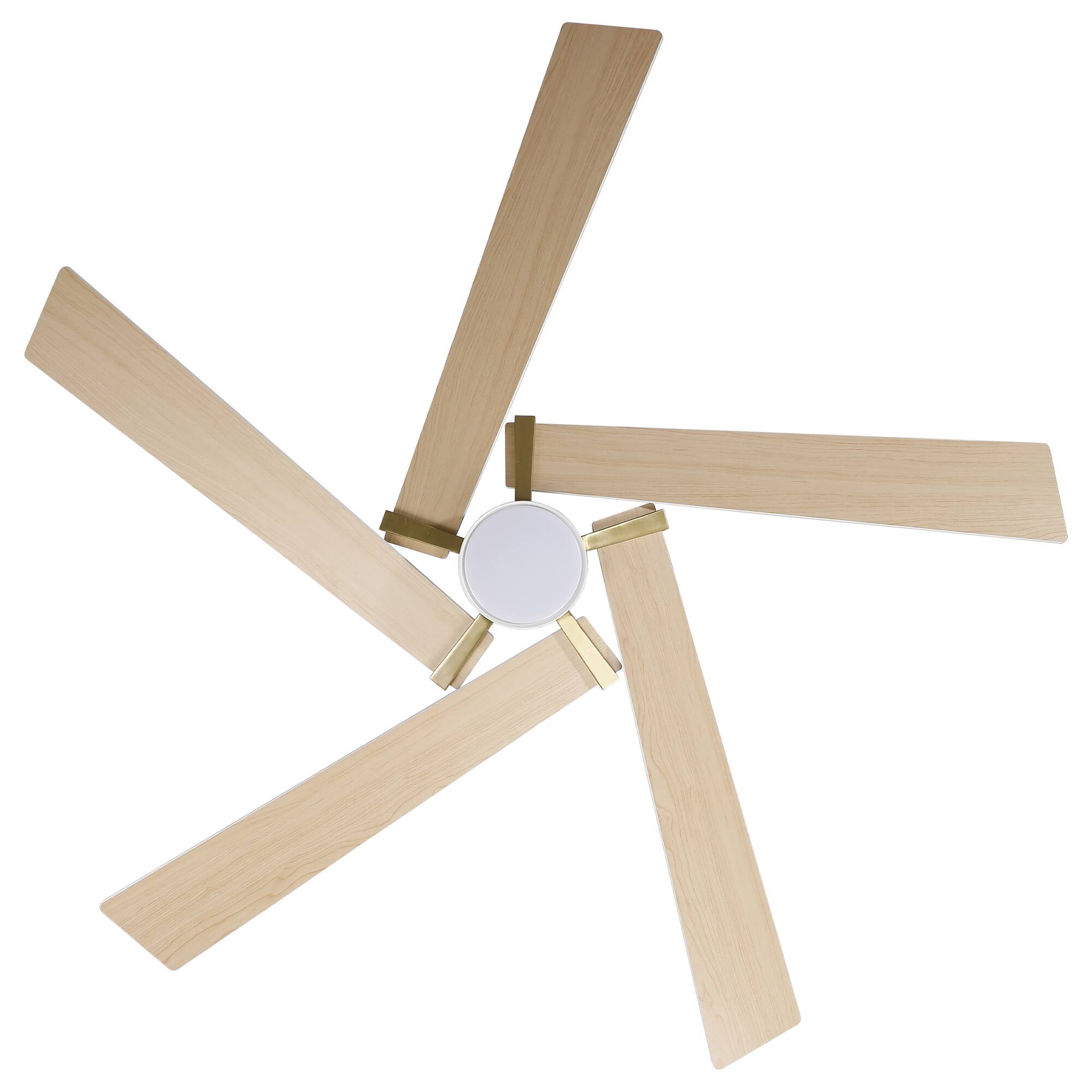 Alt View 9. Parrot Uncle - 60" Modern White LED Ceiling Fan with Remote Control and Reversible Blades - White.