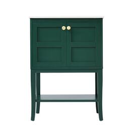 Boyel Living - 24 Inch Modern Bathroom Vanity with Resin Sink and Two Doors - Green