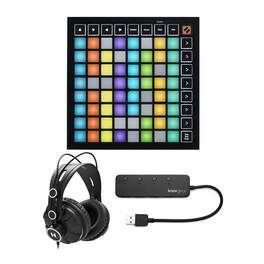 Novation - Launchpad Mini MK3 Grid Controller with Headphones and USB Hub