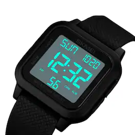 Home Collection - Men's Military Sports Digital Watch with LED Screen and Waterproof Design - Black