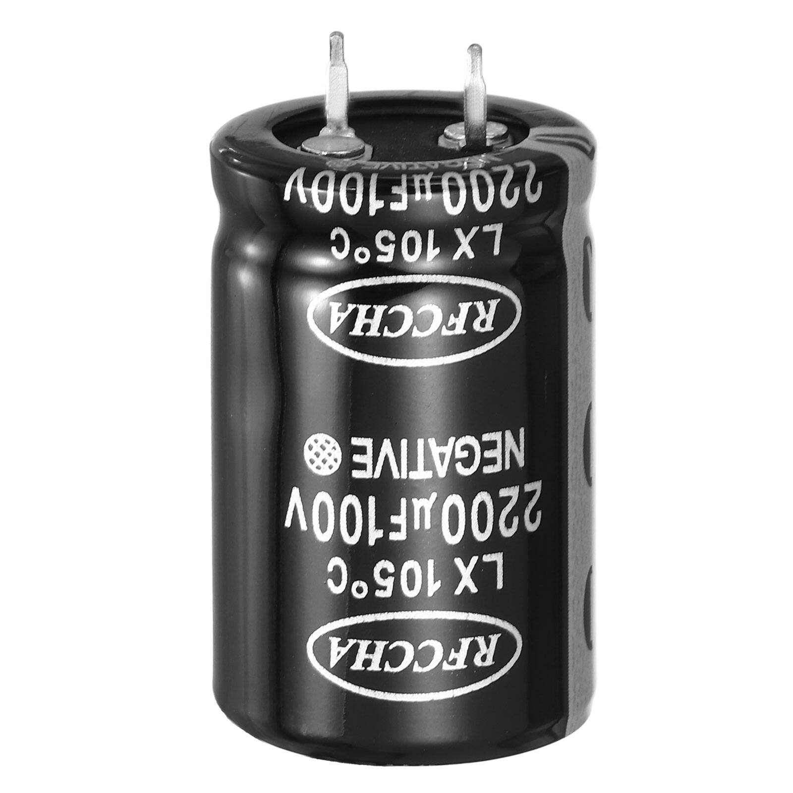 Unique Bargains - 100V 2200uF Snap-in Electrolytic Capacitor, 2 Pin, 40x25mm, for Audio/Filter/Appliances - Black price history on PriceWatchPro