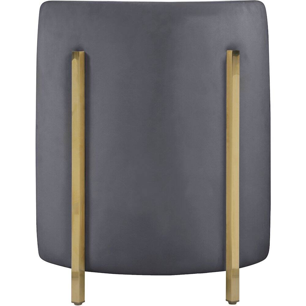 Alt View 1. Meridian Furniture - Rotunda Grey Velvet Accent Chair - Grey.