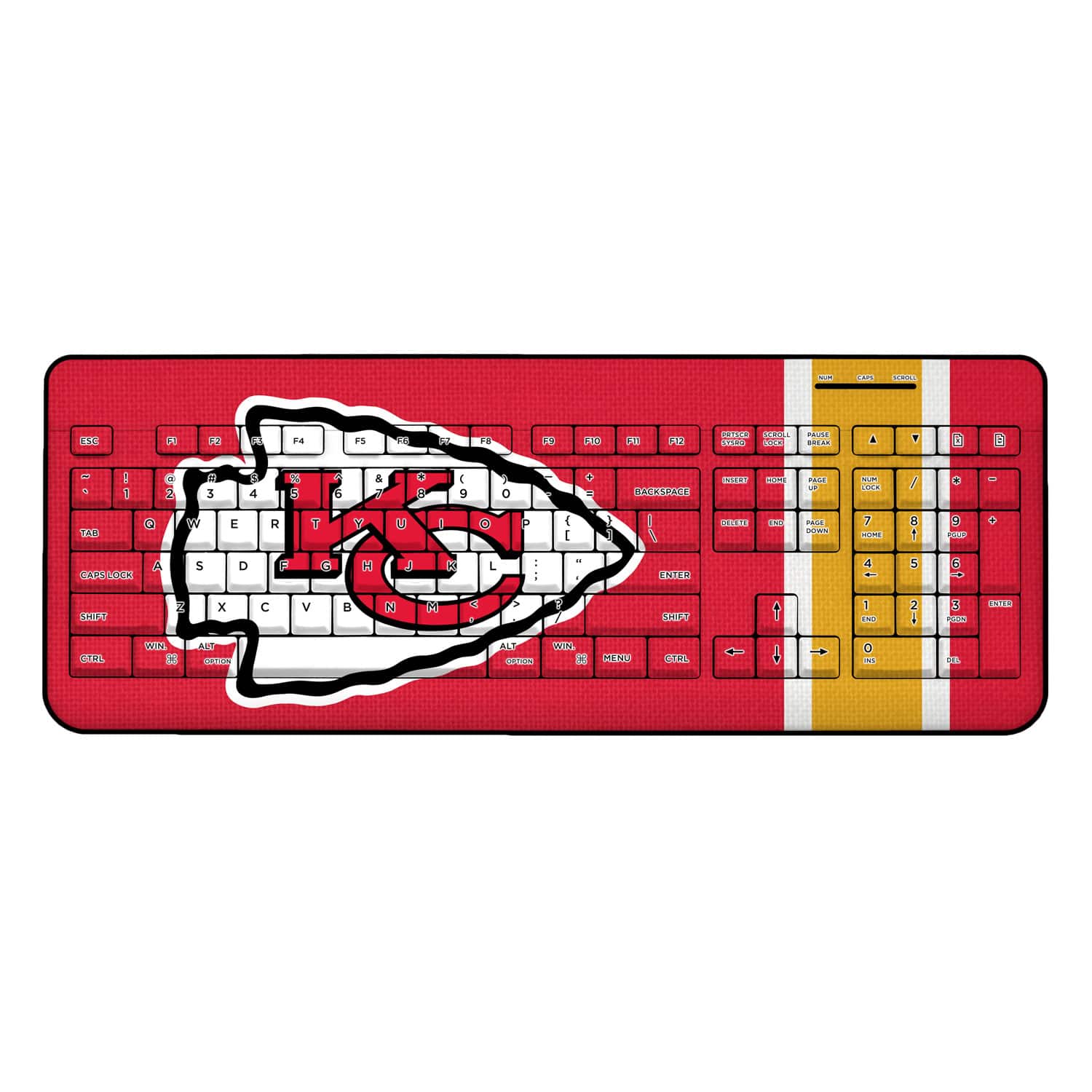 Keyscaper - Kansas City Chiefs Stripe Wireless Keyboard - Multicolor