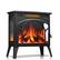 Angle. Bestier - Electric Fireplace Heater, 23in Freestanding Fireplace Stove with Realistic Flame Effect, Remote & Overheat Protection - Black.