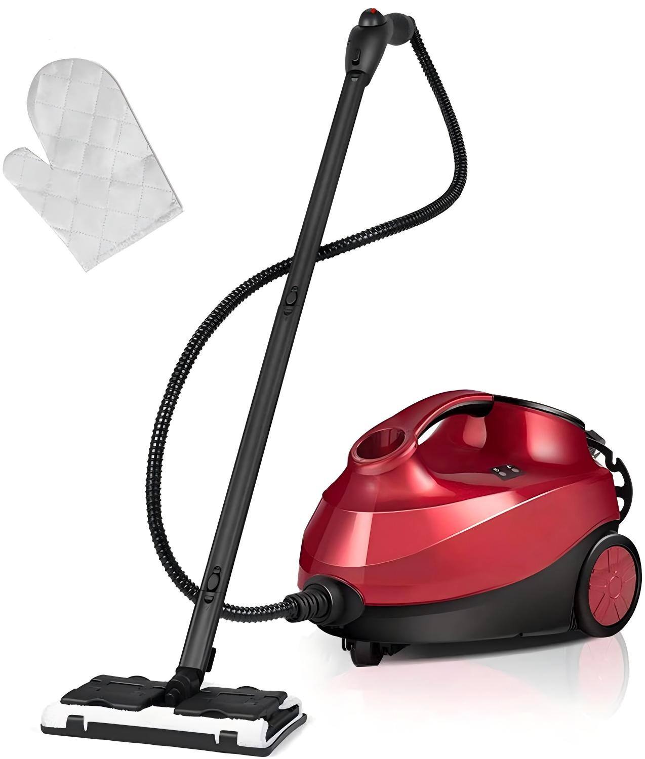 Sugift - 2000W Heavy Duty Steam Cleaner Mop with Detachable Handheld Unit - Red