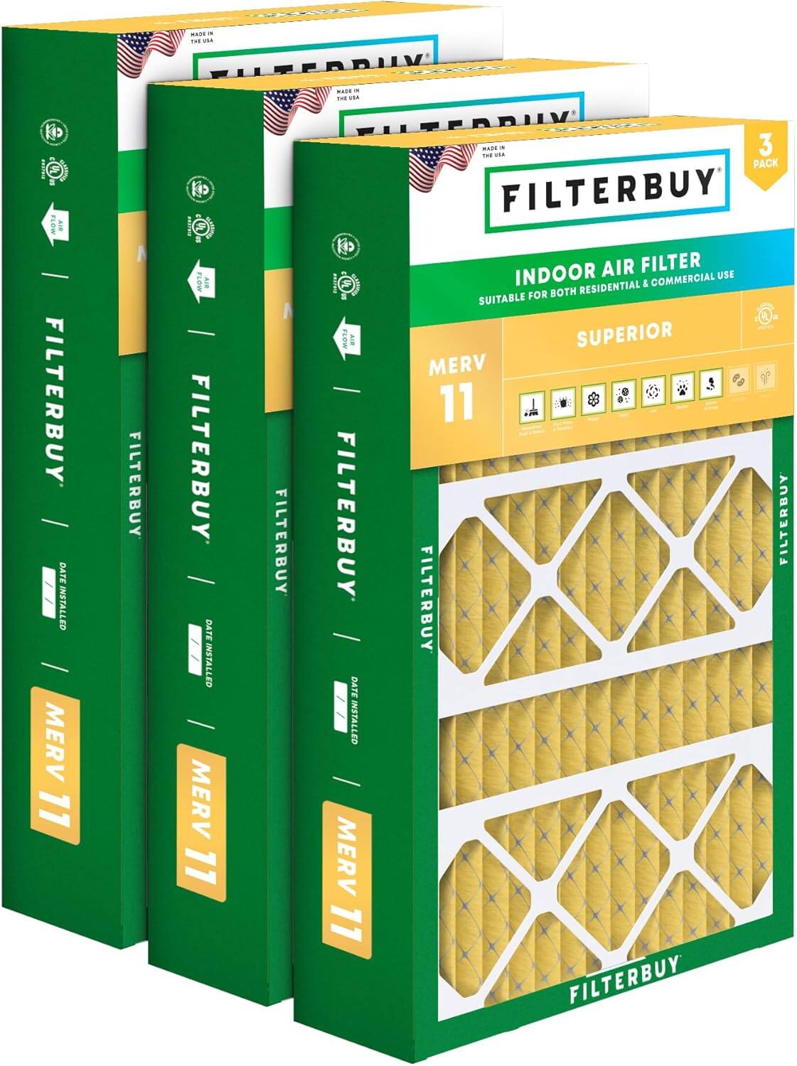 RARE a TH UsA RADE - THE win EDE a FLOW AID FILTERBUY DATE INSTALLED MERV 11 FILTERBUY aadies S FLOW AIR FILTERBUY DATE INSTALLED MERV 11 FILTERBUY adis T AID FILTERBUY DATE INSTALLED MERV 11 MARE THE use - 3 PACK FILTERBUY AIR FILTER INDOOR & COMMERCIAL USE FOR BOTH RESIDENTIAL SUITABLE SUPERIOR MERV 11 FILTERBUY FILTERBUY FILTERBUY