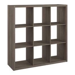 ClosetMaid - Decorative Bookcase Open Back 9-Cube Storage Organizer - Graphite Gray