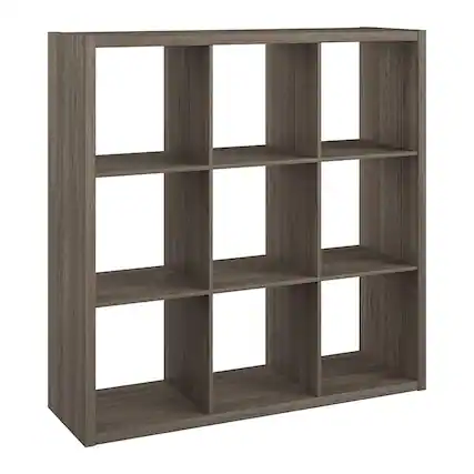 Front. ClosetMaid - ClosetMaid Decorative Bookcase Open Back 9-Cube Storage Organizer, Graphite Gray - Graphite Gray.