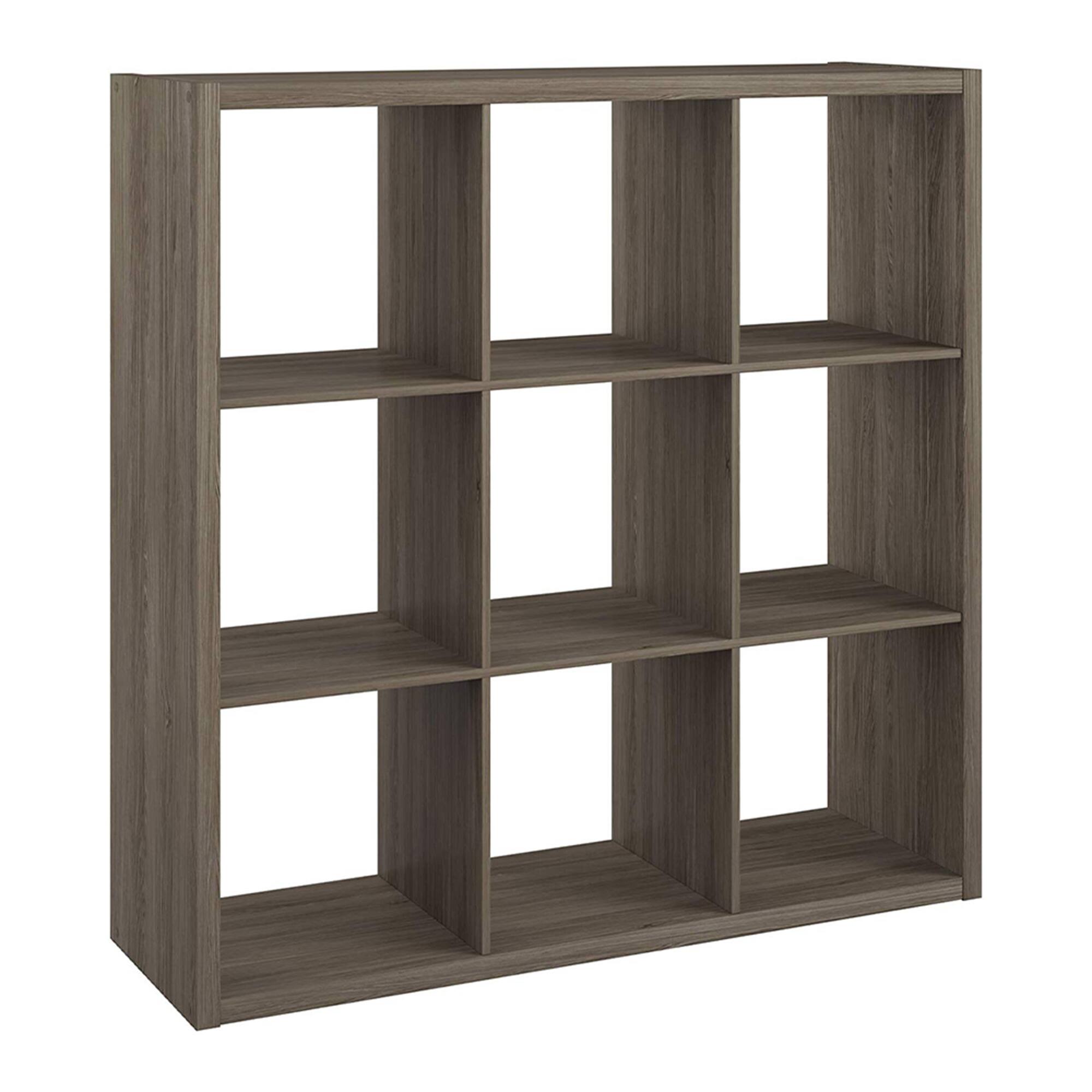Front. ClosetMaid - ClosetMaid Decorative Bookcase Open Back 9-Cube Storage Organizer, Graphite Gray - Graphite Gray.