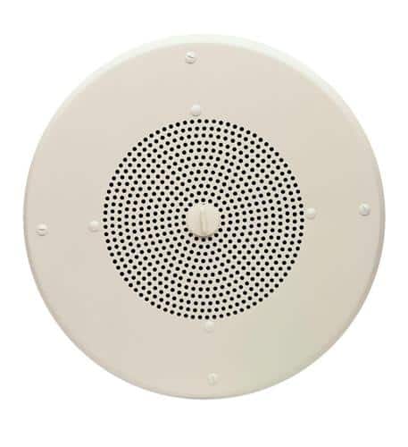 Valcom - 8-Inch Round Ceiling Speaker Talkback - White