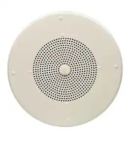 Valcom - 8-Inch Round Ceiling Speaker Talkback - White