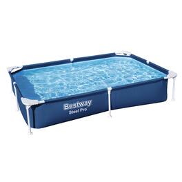 Bestway - Steel Pro 87" x 59" x 17" Rectangular Above Ground Outdoor Swimming Pool