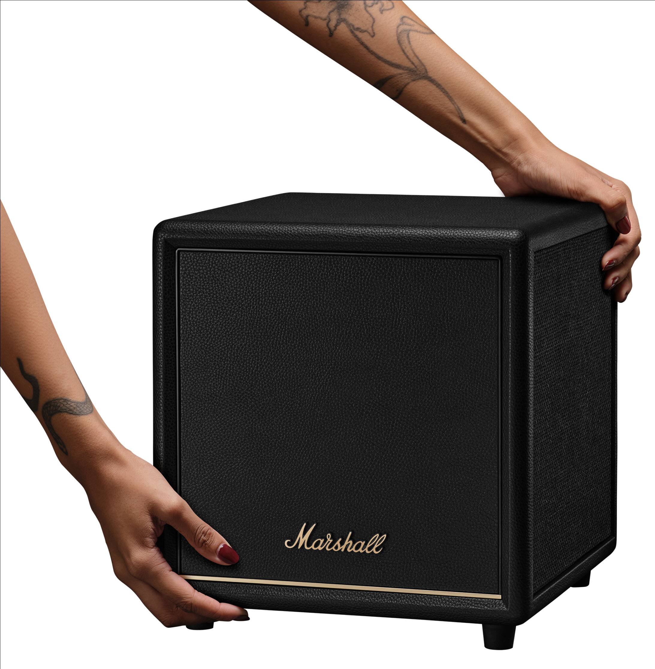 Alt View 4. Marshall - Heston Sub 200 Subwoofer with Deep Bass and Bluetooth LE Connectivity for TV / Movies / Music - Black.