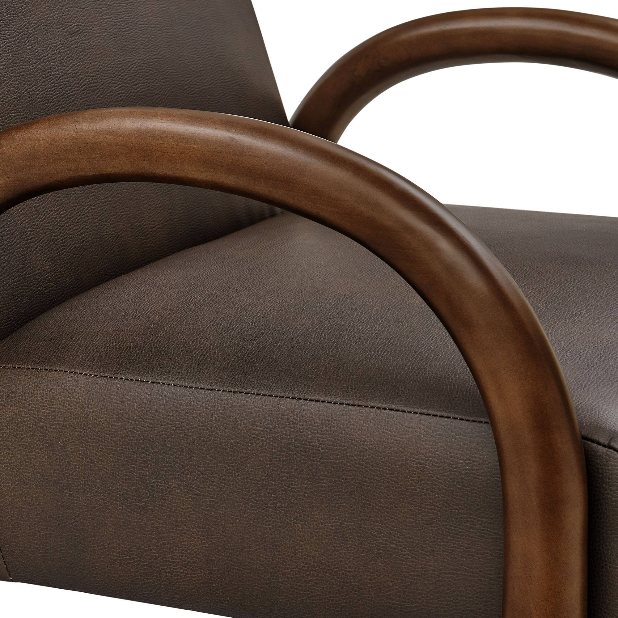 Alt View 5. Modway - Lunet Faux Leather Upholstered Accent Chair by Modway - Espresso.