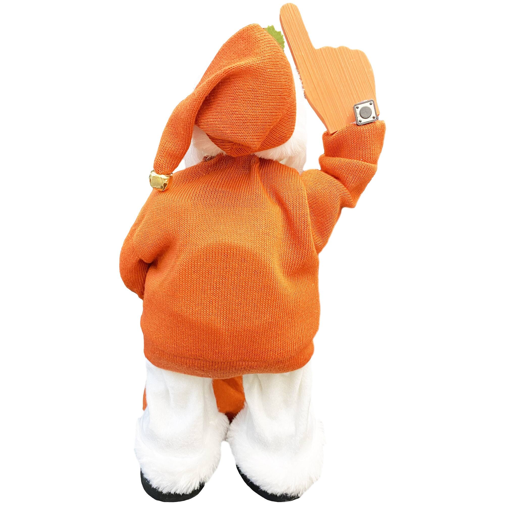 Alt View 1. Santa's Workshop - Texas Longhorns 12" Animated Musical Santa - Orange.