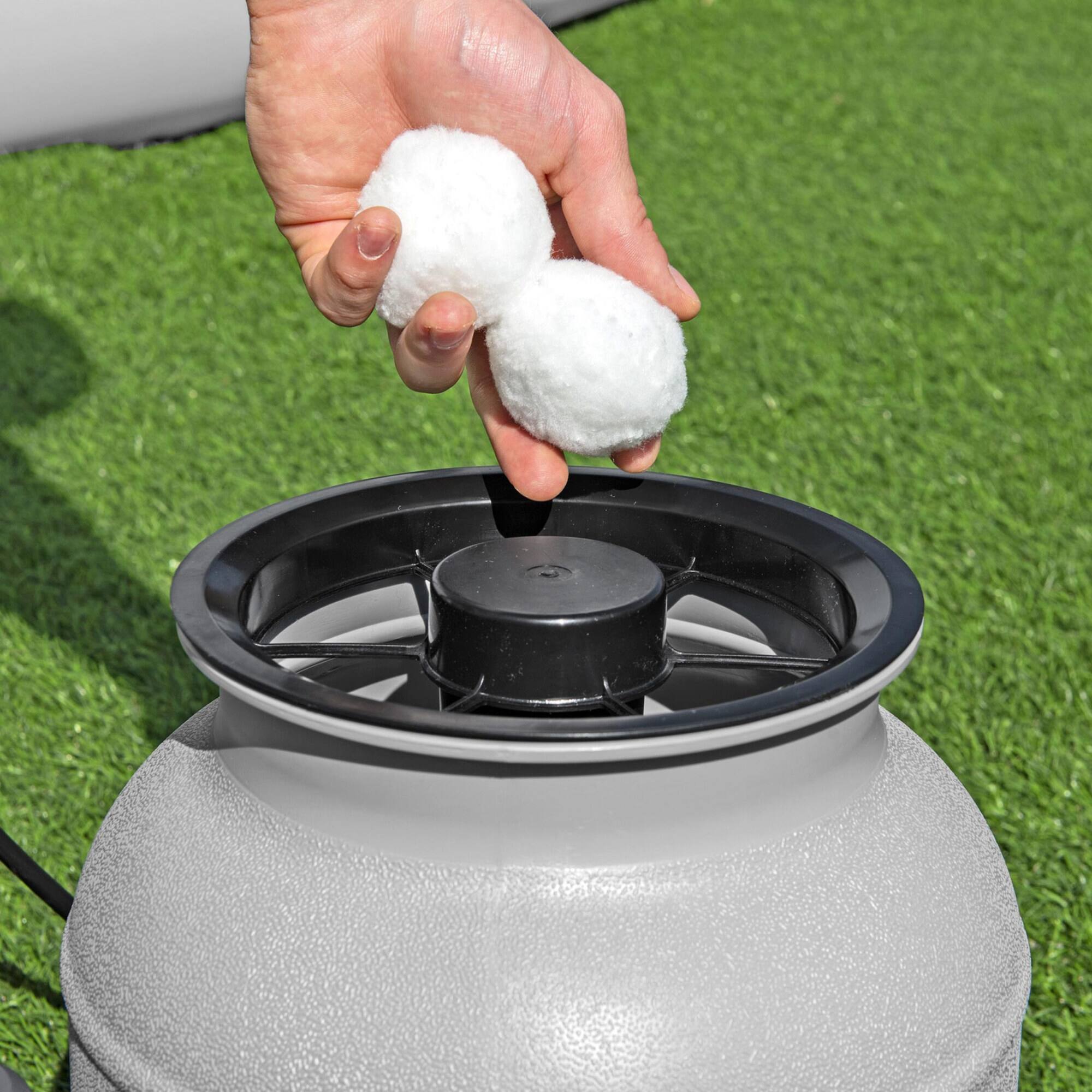 Alt View 4. Bestway - Bestway 1,500 Gallon Sand Filter Pump for Above Ground Outdoor Swimming Pools - Gray.
