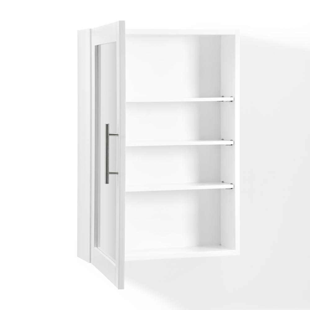 Alt View 4. Crosley Furniture - Savannah Wall Cabinet With Mirror - White.