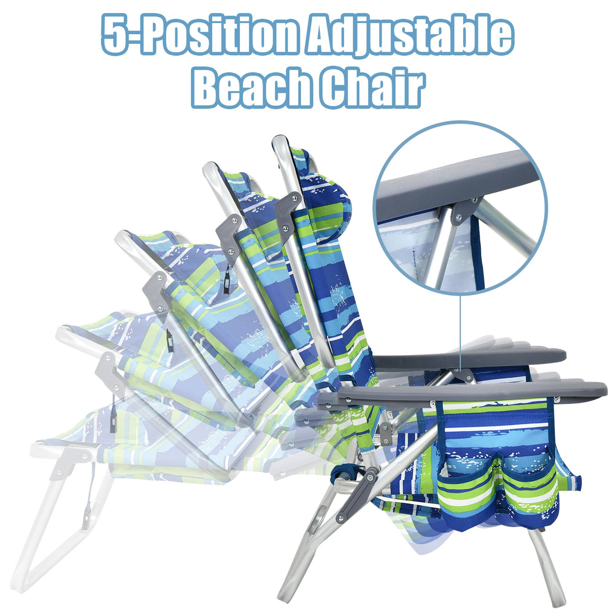 5-Position Adjustable Beach Chair
