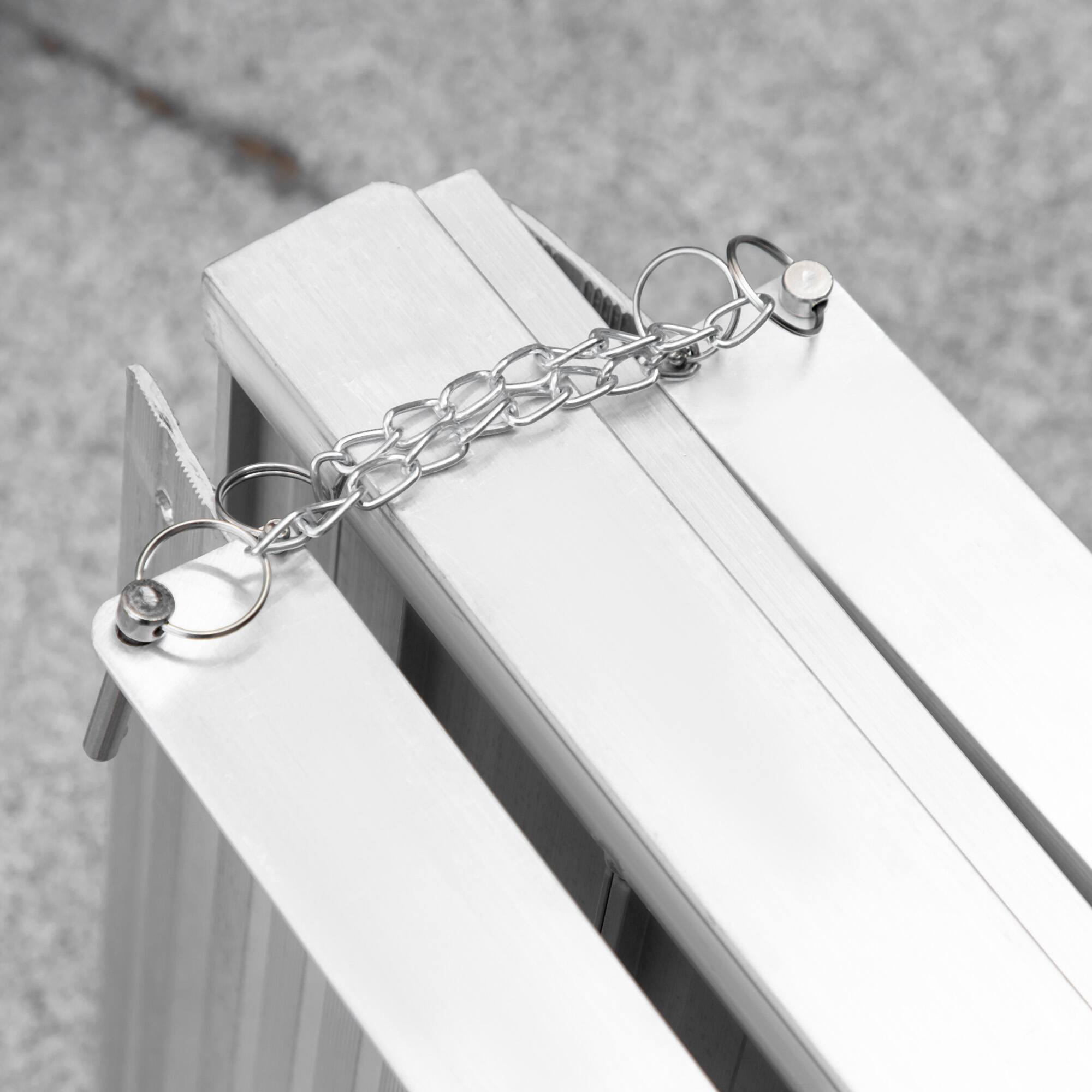 Alt View 8. Homcom - Wheelchair Ramp 6FT, Foldable Aluminum Threshold Ramp with Non-Slip Surface and Handle, 600lbs Weight Capacity - Silver.