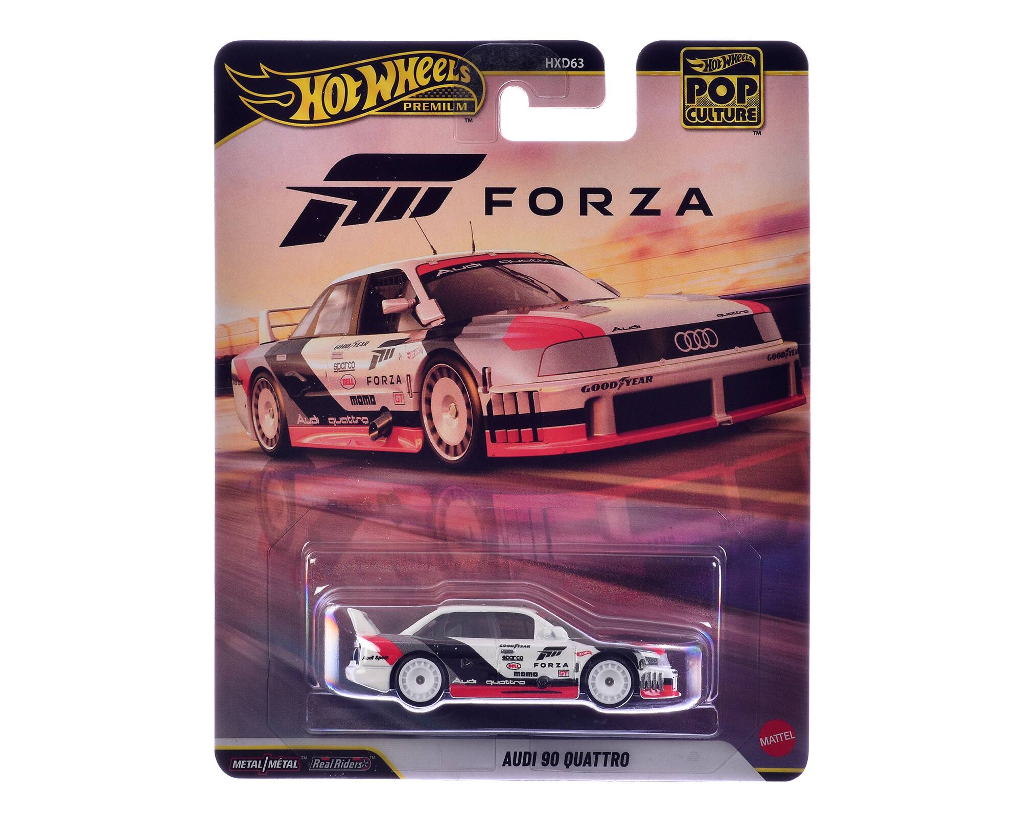 HXD63 Hot Wheels Premium M Pop Culture T4 Forza Alfa 20 Mul Forza Mama Audi Quattro Good Year Sn Ofic TE 2A 1 Forza CdNo T Metal Metal/MTAL Metal Real Ridersic Audi 90 Quattro Mattel