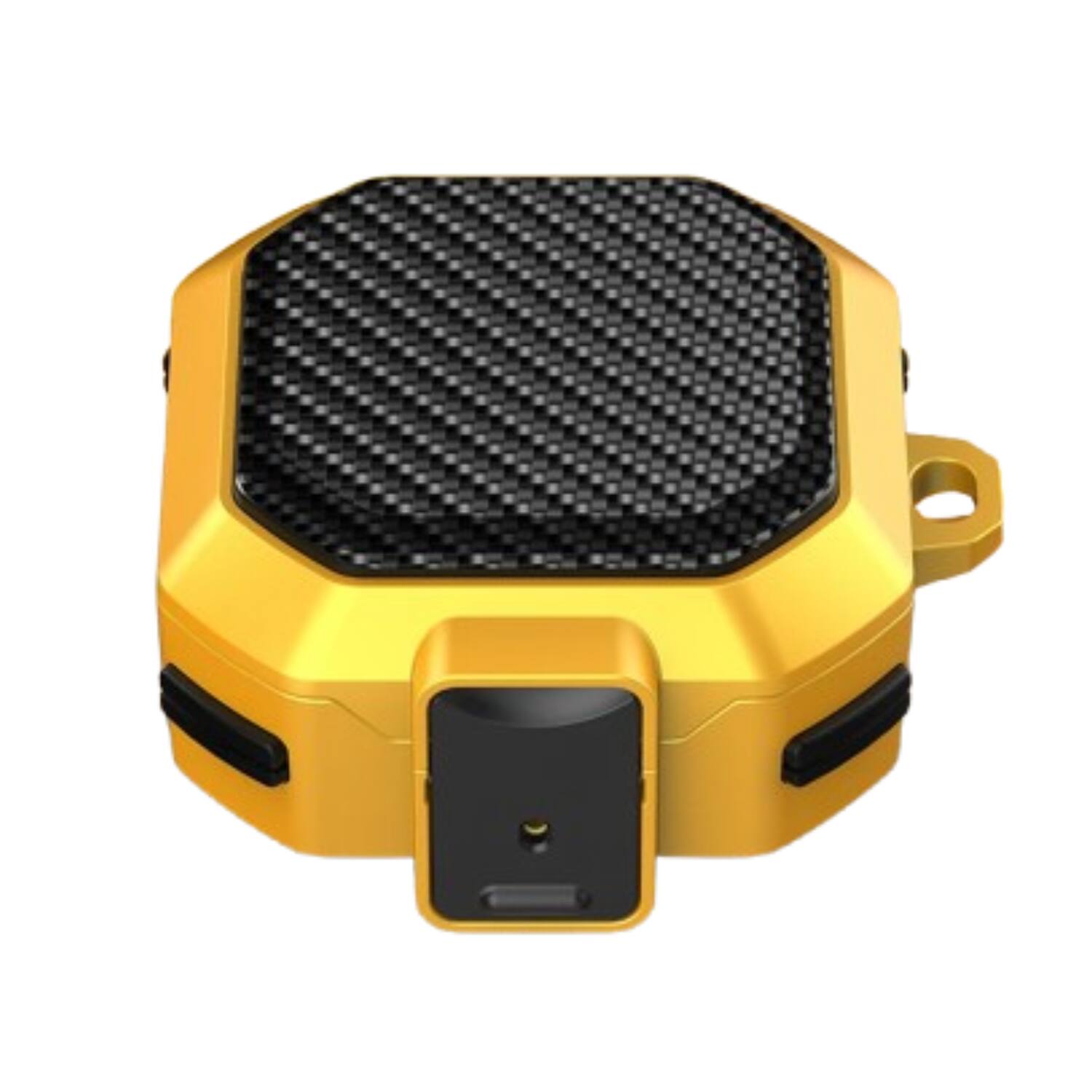 Front. Stock Preferred - Case For Samsung Galaxy Buds FE / Buds2 Pro / Buds2 / Buds Pro / Buds Live - Yellow (carbon Fiber Pattern).
