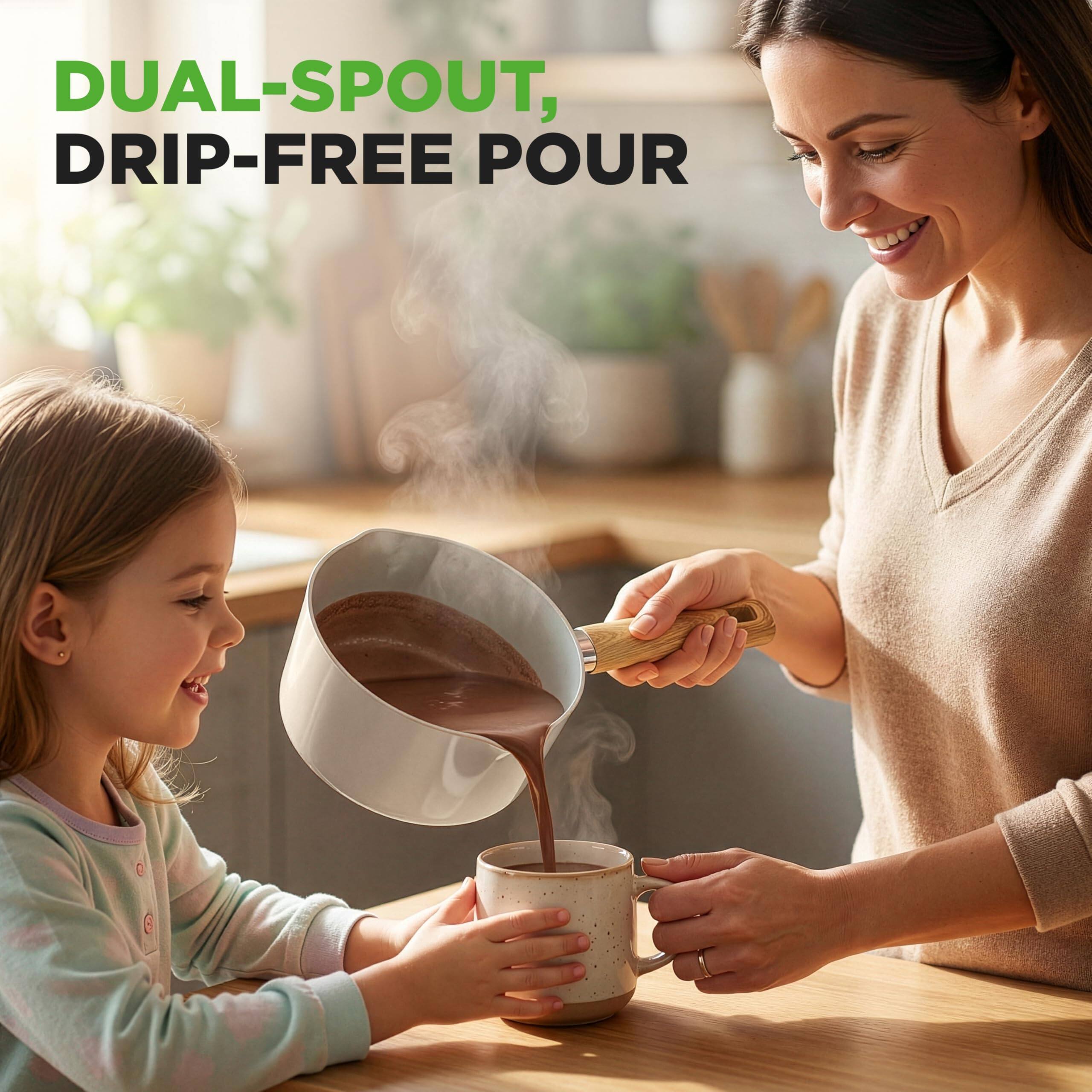 DUAL-SPOUT, DRIP-FREE POUR