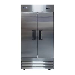 Magic Chef - Commercial 27.6 cu. ft. Double Door Refrigerator - Stainless Steel
