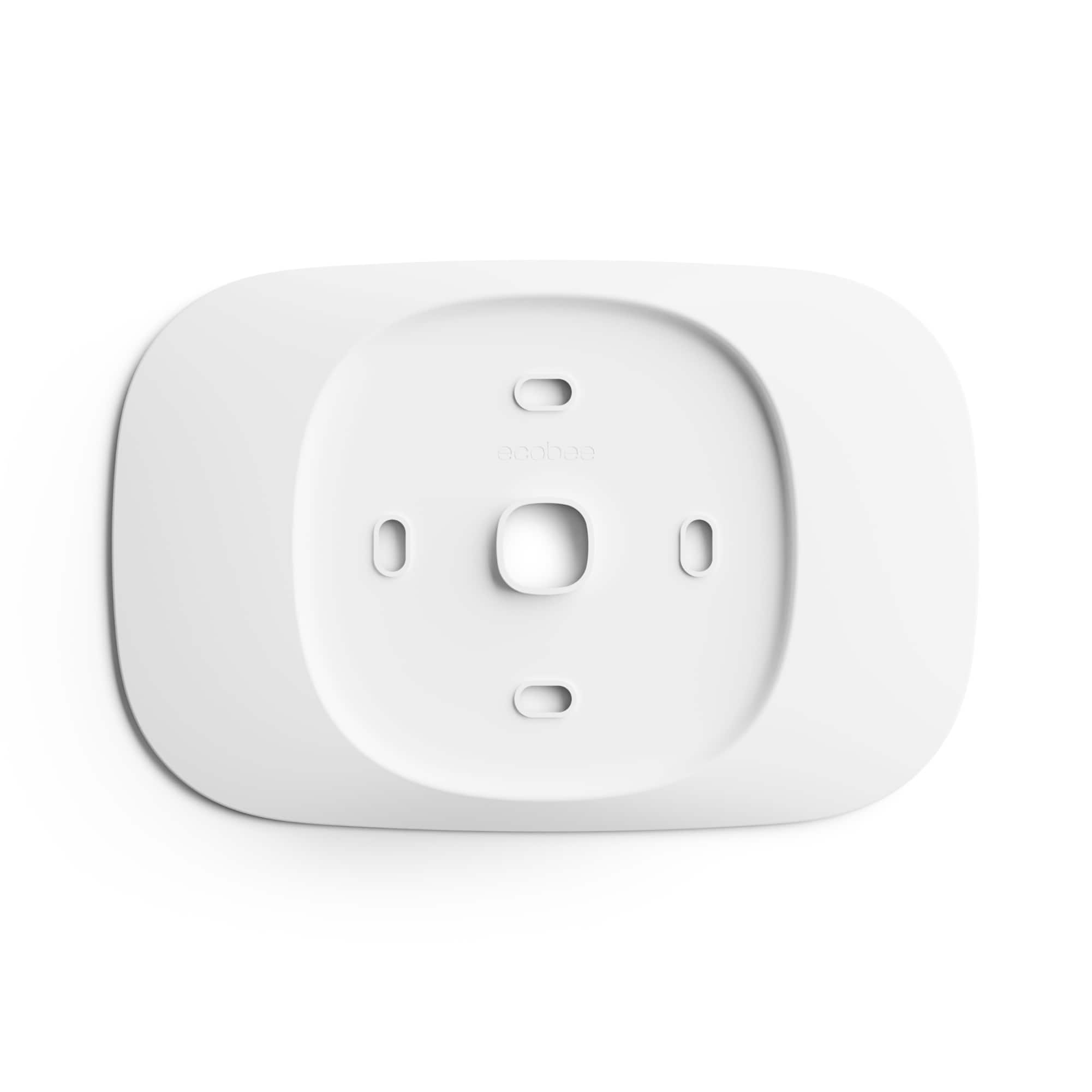Front. ecobee - ecobee Trim Plate for Smart Thermostat Essential - Thermostat Accessory - White.