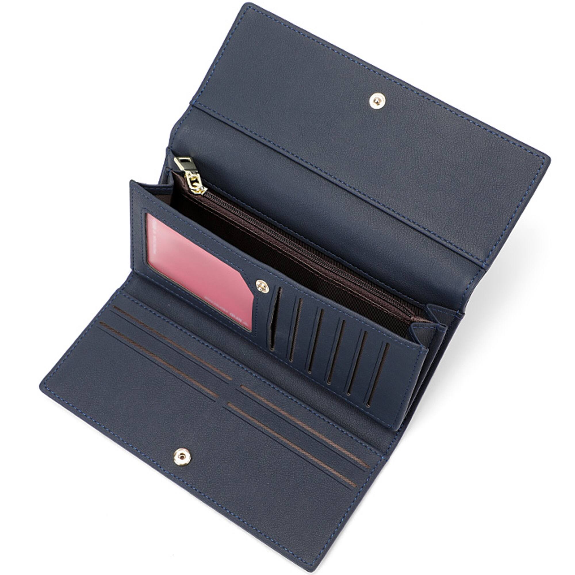 Back. Champs - Iconic Collection Expandable Trifold Wallet - Navy.