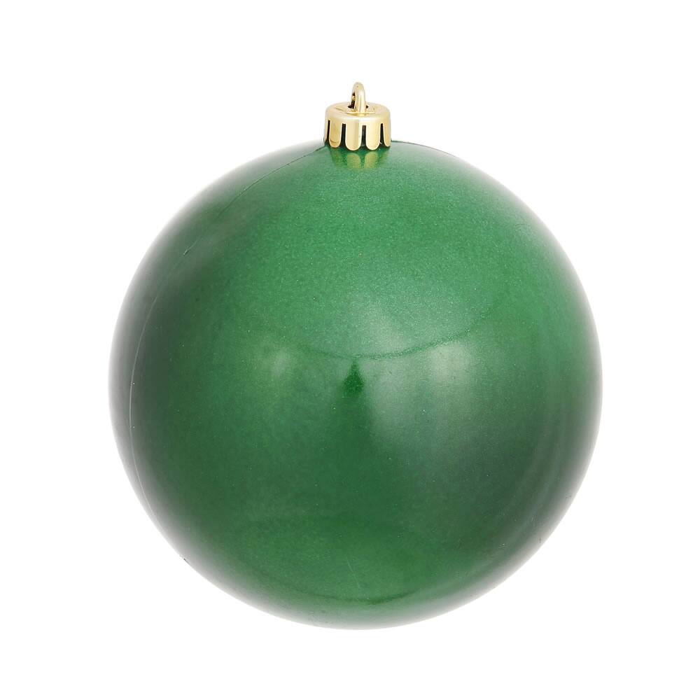 Front. Vickerman - Vickerman 10" Emerald Candy Ball UV Drilled Cap - Emerald.