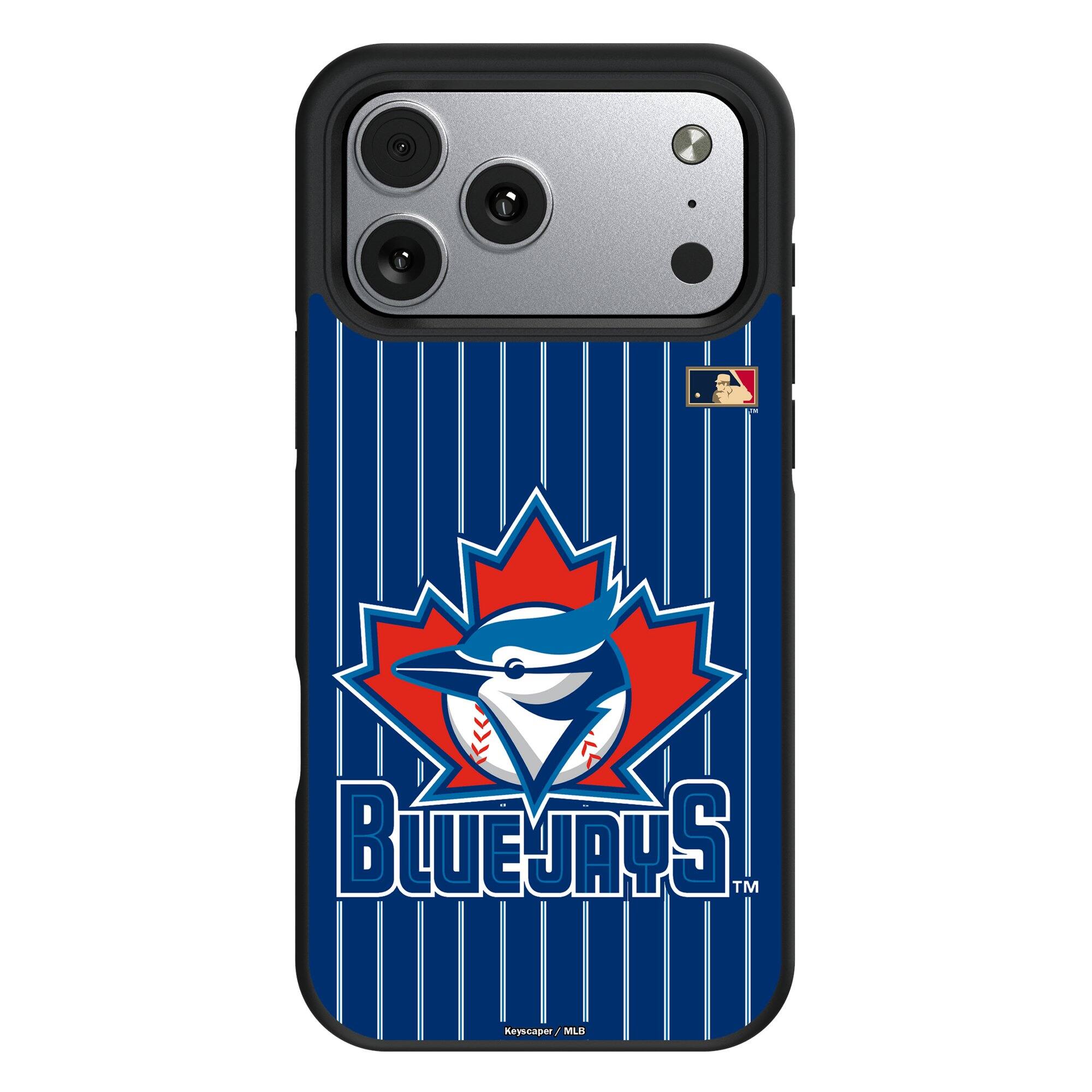 Keyscaper - MLB - Toronto Blue Jays Bump Case with 8.2ft Drop Protection - 15 Pro - Multicolor