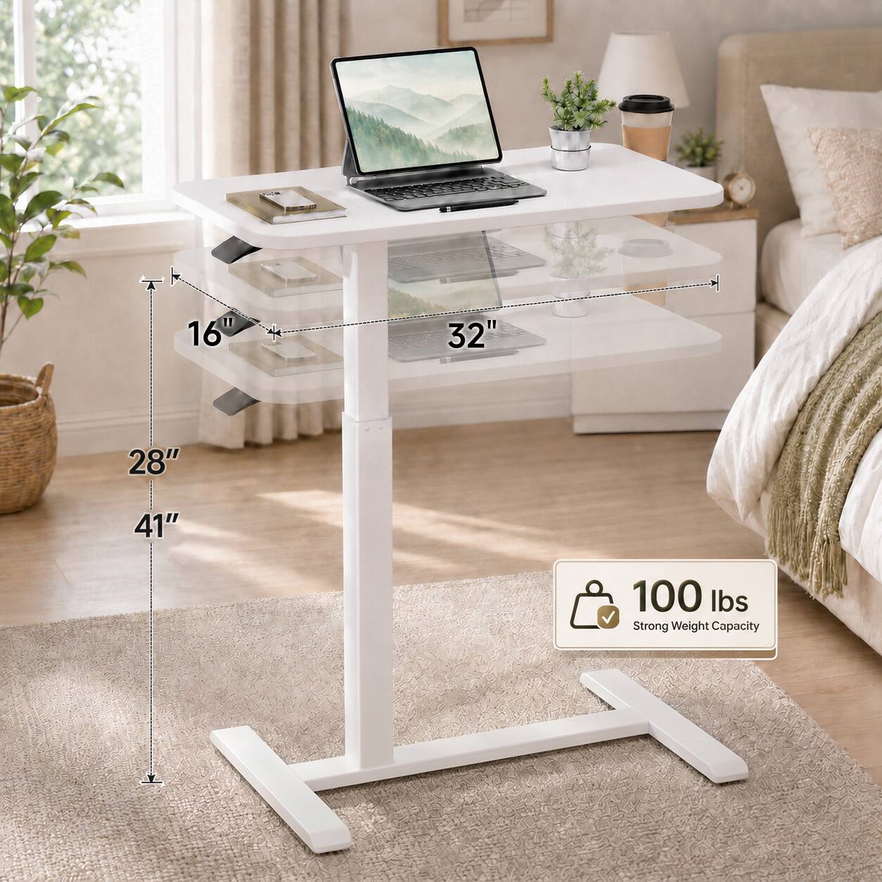 Il 16TH  
32"  
28"  
41"  
100 lbs Strong Weight Capacity