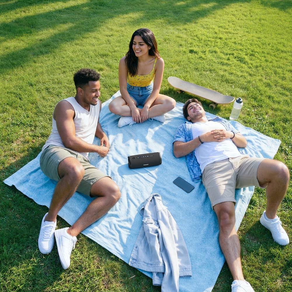 Alt View 6. Tronsmart - Mirtune C3 Plus Portable Bluetooth Speaker-50W Balanced Sound for Outdoor-IPX7 Waterproof-12H Playtime-Dual Connection - Black.