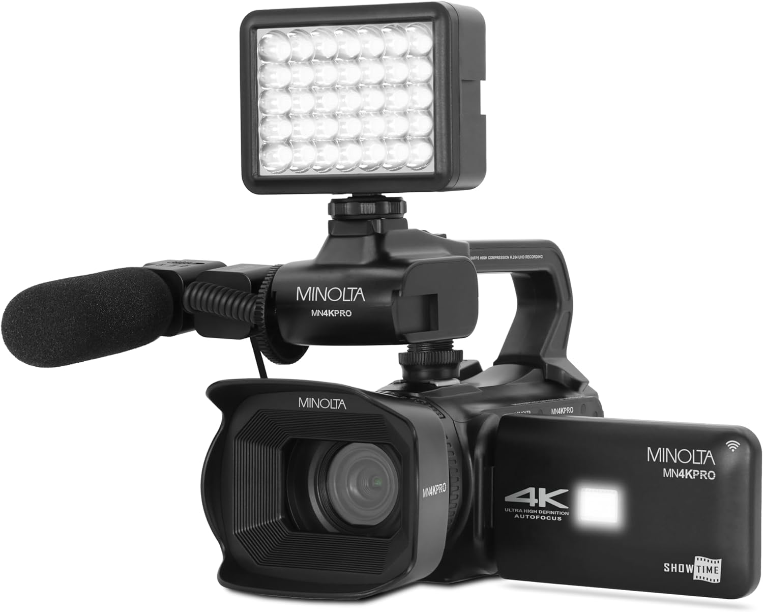 Minolta MN4KPRO 4K60FPS Ultra HD / 64 MP Autofocus Pro Camcorder w
