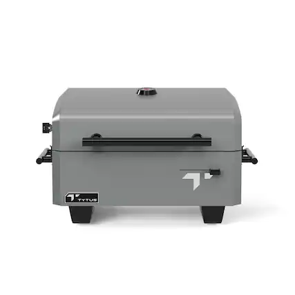 Front. TYTUS Grills - Emberwood Portable Charcoal Grill - grey.